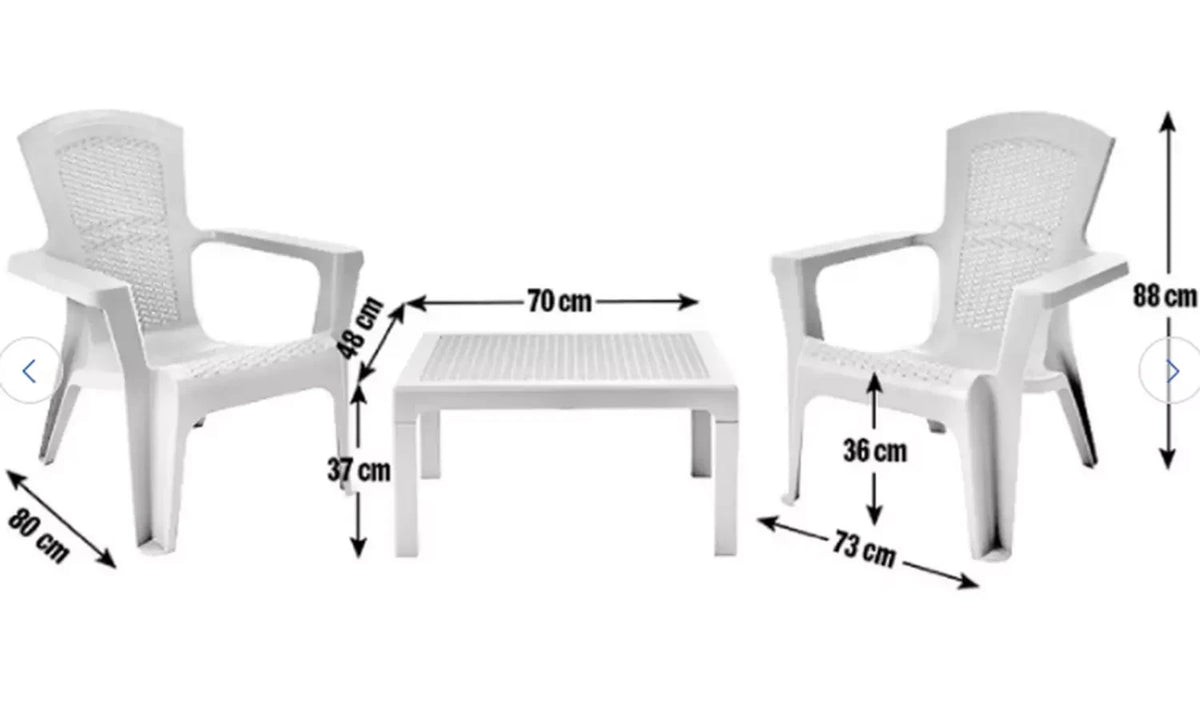 Bica Baltimore Stackable Garden Bistro Set - Green (B Grade 1350)