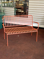 Indu 2 Seater Metal Garden Bench - Red (S)