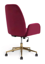 Clarice Velvet Office Chair Burgundy | Comfortable Home Office Desk Chair