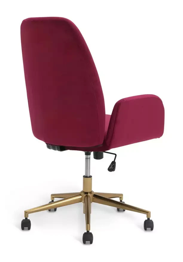 Clarice Velvet Office Chair Burgundy | Comfortable Home Office Desk Chair