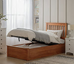 Aspley Single Wooden End Lift Ottoman - Oak Stain | Modern Bedroom Upgrade
