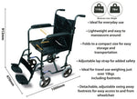 Aidapt Steel Compact Transport Wheelchair
