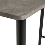 Home Crowe Grey Dining Table & 2 Grey Stools