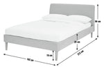 Ren Kingsize Fabric Bed Frame - Light Grey | soft fabric bed frame