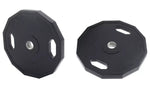 Pro Fitness Olympic Rubber Weight Plates 2 x 25kg | Bumper Discs for Barbell