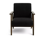 Watson Self Assembly Wood Accent Chair -Dark Grey