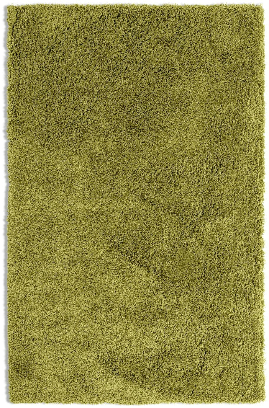 Noodle Plain Olive Shaggy Rug - 230x160cm