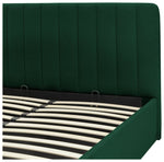 Home Pandora Kingsize End Lift Ottoman Bed - Green | lift-up storage bed