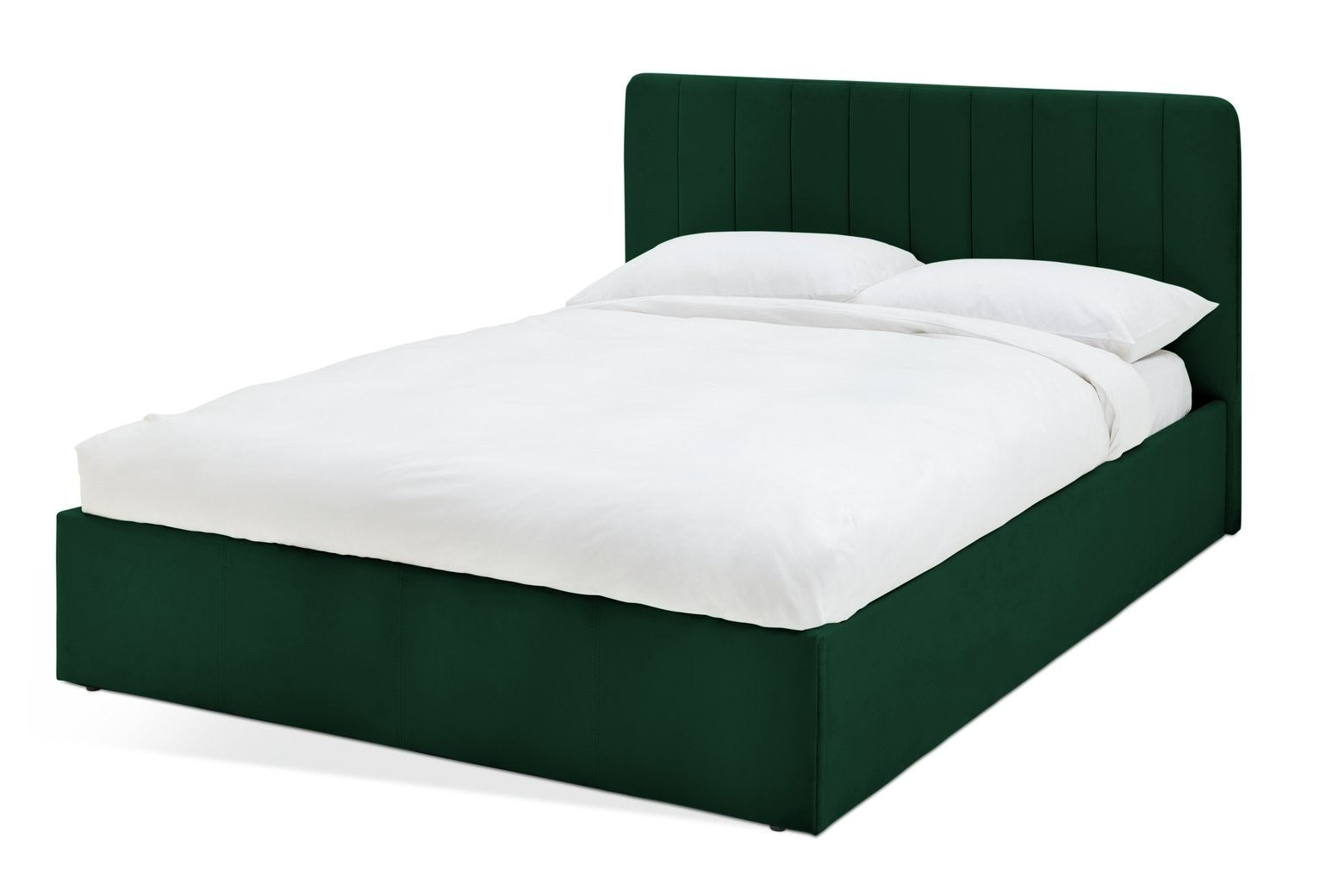 Home Pandora Kingsize End Lift Ottoman Bed - Green | lift-up storage bed