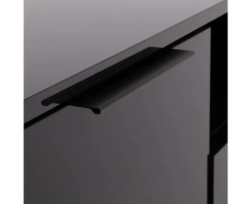 Home Hayward 2 Drawer TV Unit Black | Living Room Entertainment Stand Cabinet