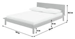 Akio Double Wooden Platform Bed Frame - Walnut | Platform bed frame double