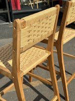 Habitat Faro Pair of Woven Oak Bar Stools - Natural ( S )