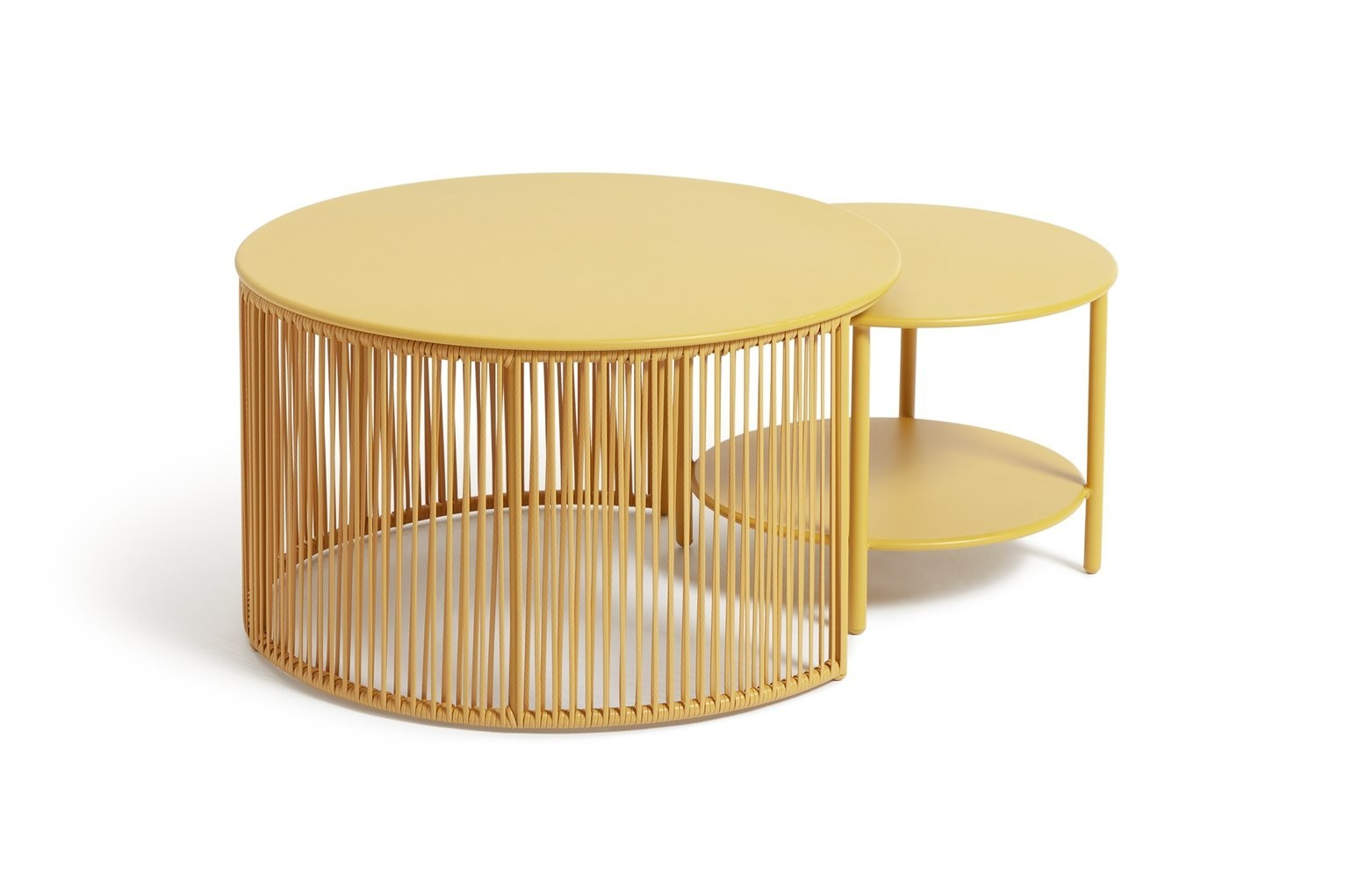 Ipanema Metal Garden Coffee Table - Yellow | Compact garden coffee table set