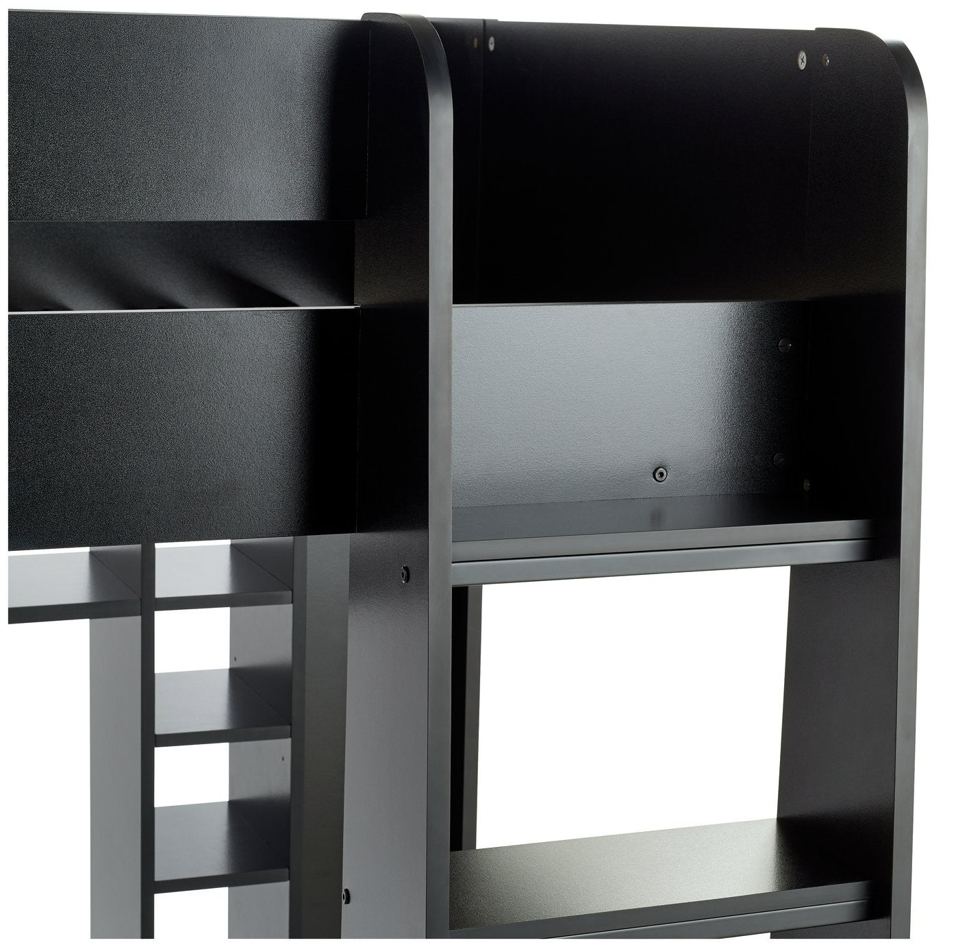 Gaming High Sleeper Bed - Black | Multimedia Room Station