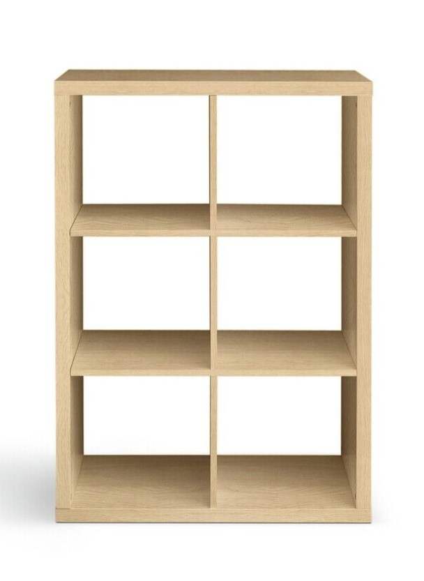 Squares Plus 6 Cube Storage Unit - Oak Effect