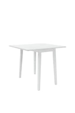 Home Solid Wood Extending Dining Table & 2 White Chairs | Modern Kitchen Set