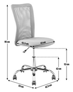 Home Reade Mesh Office Chair Black | Ergonomic Home Office Desk Chair Furniture