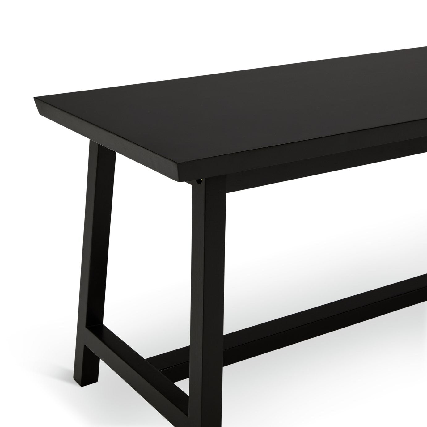 Kyoto Solid Wood Dining Bench - Black | Sleek Dark Aesthetic