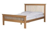 Home Aubrey Superking Wooden Bed Frame - Oak Stain | Comfort For Daily Rest