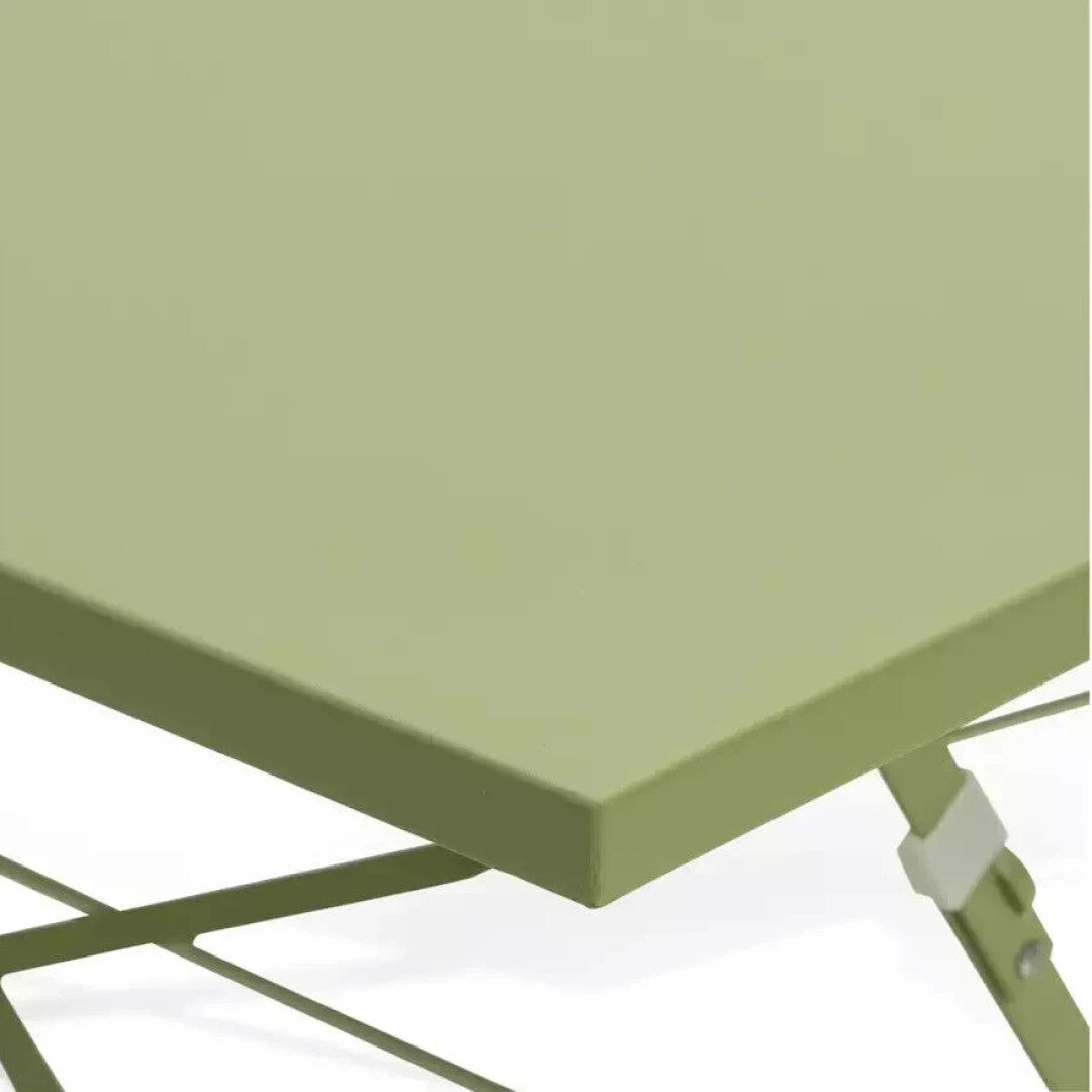 Eve 4 Seater Folding Metal Table - Light Green
