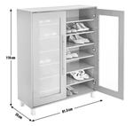 2 Door Lydiard Storage Shoe Cabinet - Grey