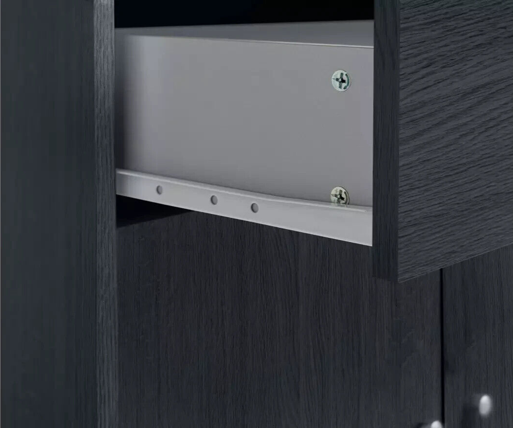 Maine 2 Door 1 Drawer Sideboard - Black