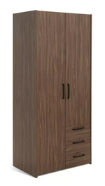 Oldham 2 Door 3 Drawer Wardrobe - Walnut ( B Grade )