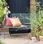Indu 2 Seater Metal Garden Bench - Green (S)