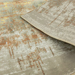 Asiatic Aurora Shiny Abstract Gold Cut Pile Rug - 230x160cm | Modern rug