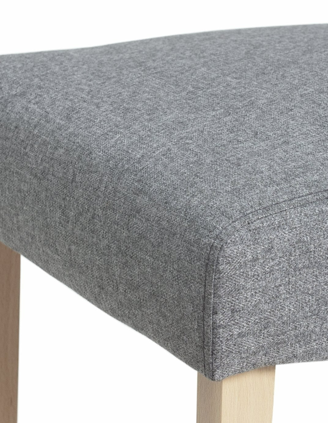 Pair of Midback Skirt Tweed Fabric Dining Chairs | Elegant Kitchen Accent