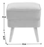 Callie Velvet Footstool - Forest Green | Plush Fabric Finish