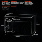 X Rocker Carbon Tek Gaming Desk - Black | Computer Desk With Lighting