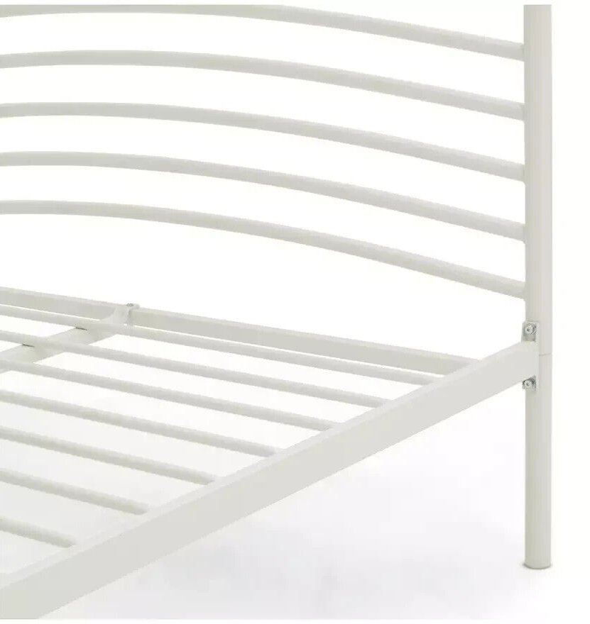 Jubilee Double Metal Bed Frame - Off White