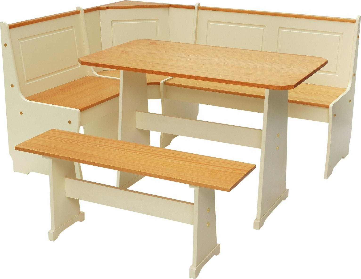 Haversham Pine Dining Table & 1 Pine Bench | Rustic Family Mealtime