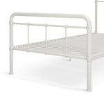 Kids Agnes Metal Single Bed Frame - White | Durable Sleep Support