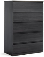 Home Jenson 5 Drawer Chest - Black | Sleek Storage Solution