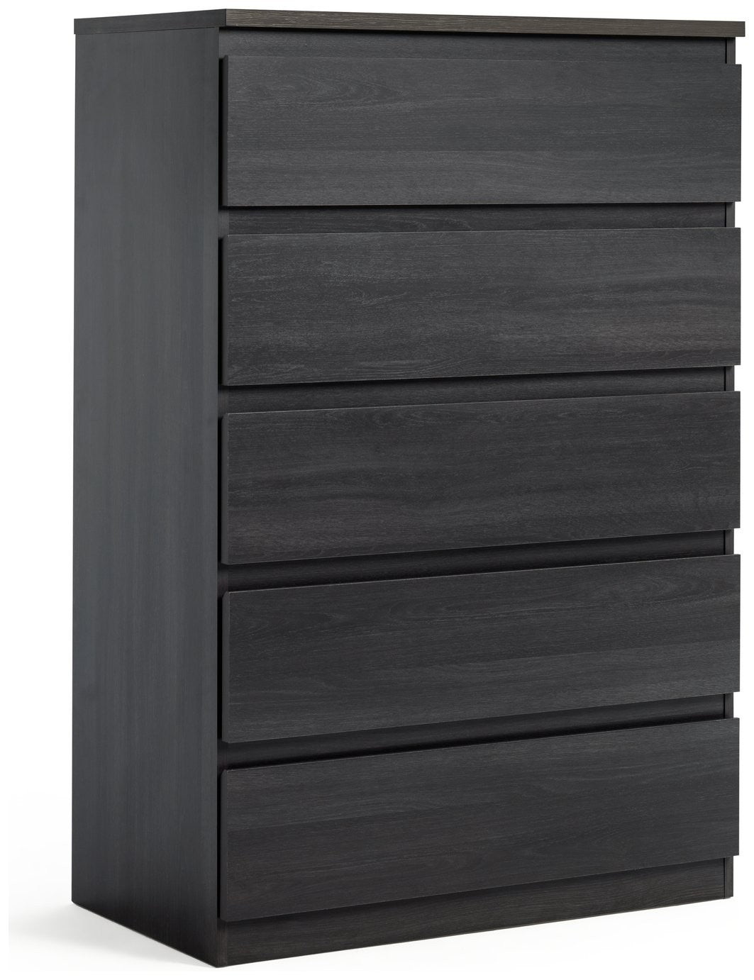 Home Jenson 5 Drawer Chest - Black | Sleek Storage Solution
