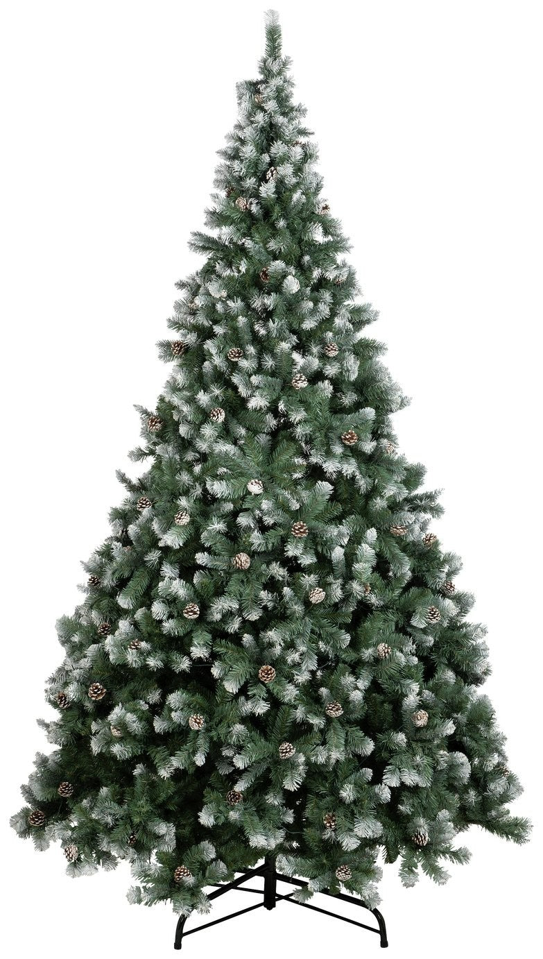 10ft Pre Lit Blue Oscar Pine Cone Christmas Tree | Realistic Artificial