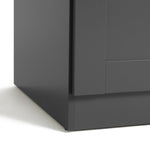 Munich Panelled 1 Door Wardrobe - Anthracite | Tall Slim Storage Cabinet