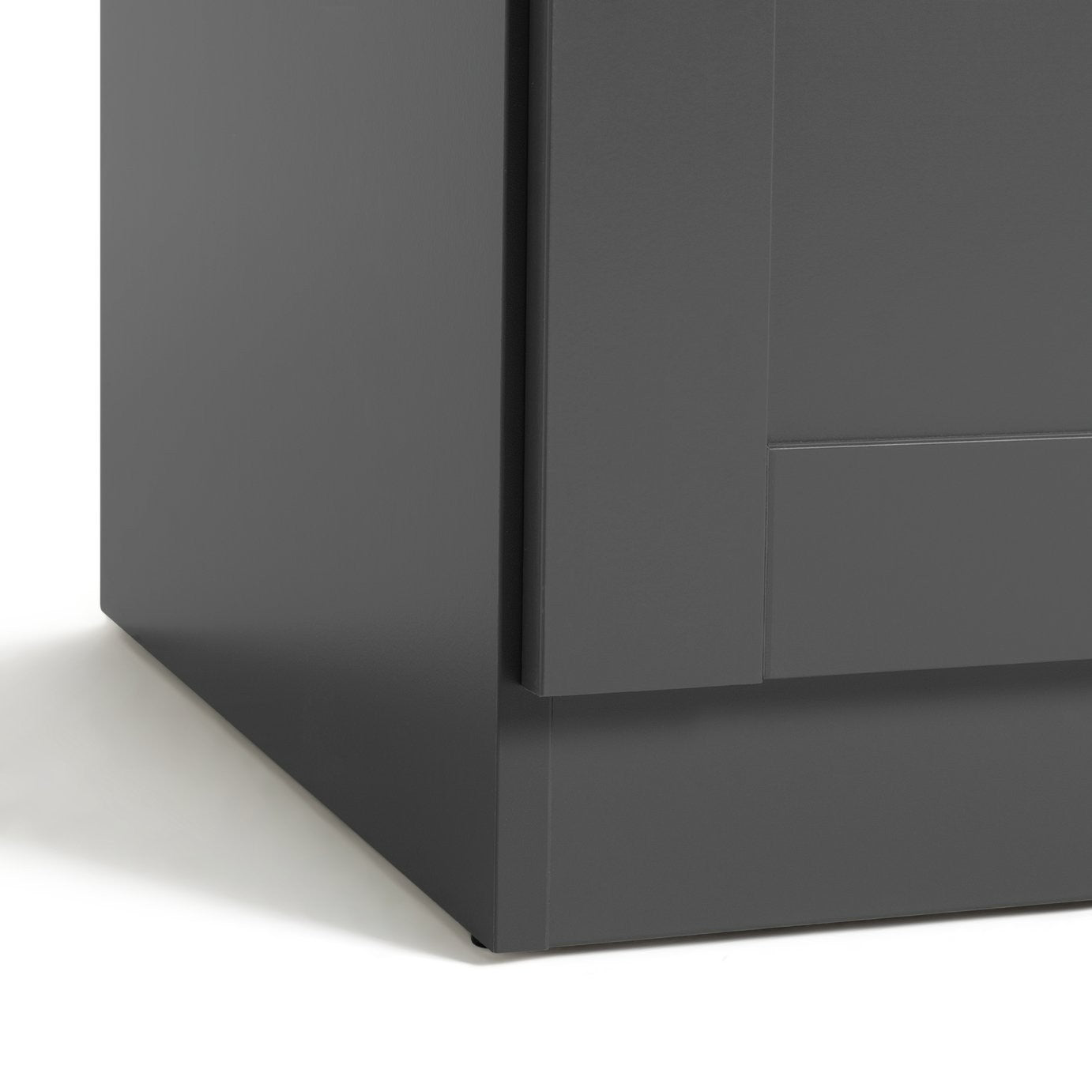Munich Panelled 1 Door Wardrobe - Anthracite | Tall Slim Storage Cabinet