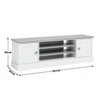 Home Winchester 2 Door TV Unit - Cream | Elegant Media Storage