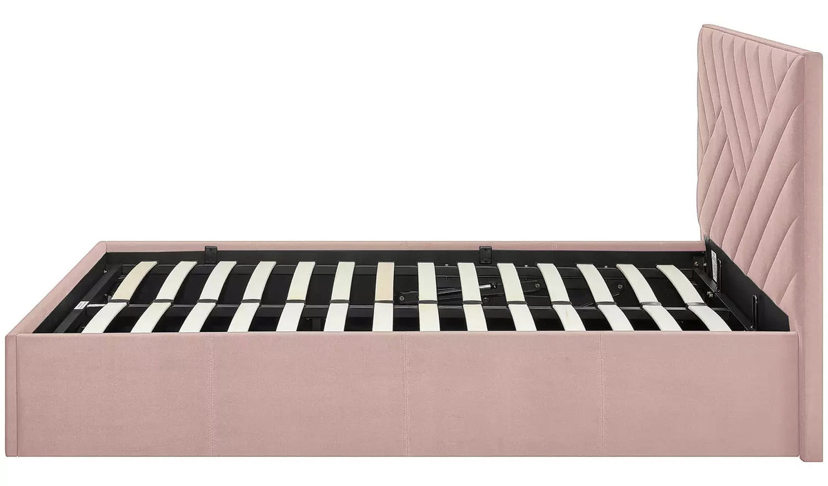 Luca Small Double End Lift Ottoman Bed - Pink (B GRADE 1060)