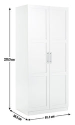 Habitat Munich Panelled 2 Door Wardrobe - Anthracite ( B Grade 33394 - 33397 )