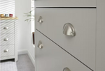 Lancaster 2 Door 1 Drawer Shoe Cabinet - Grey