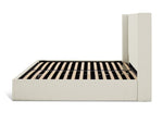 Kempley Double End Lift Ottoman Bed - Cream | Space Saving Sleep Solution