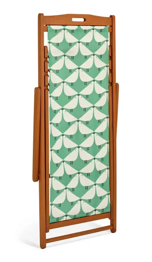 Scion Folding Wooden Garden Deck Chair Lintu | Outdoor Patio Garden Seating Furn