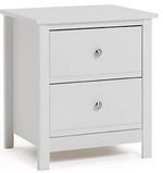 Habitat Brooklyn 2 Drawer Bedside Table - White