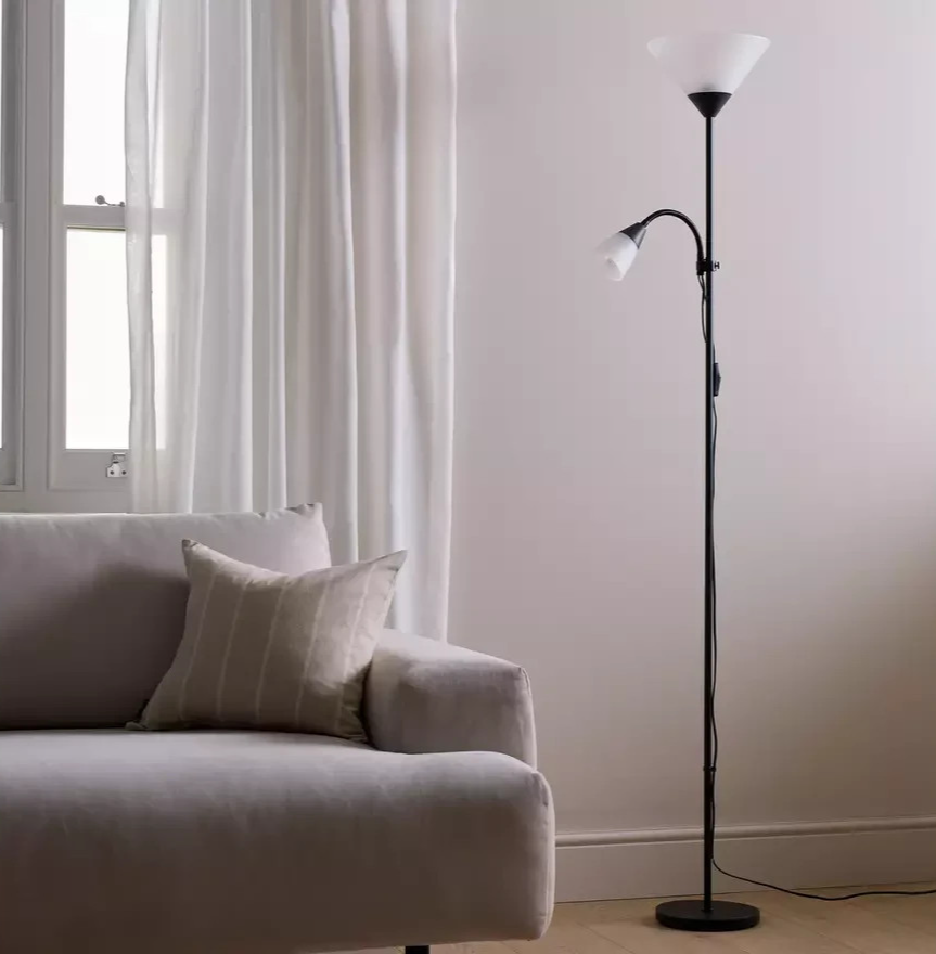 Home Father and Child Floor Lamp Black | Modern Standing Floor Light Home