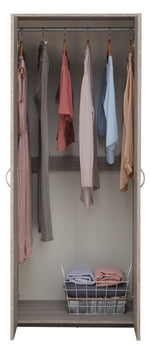 Seville 2 Door Wardrobe - Grey Oak Effect