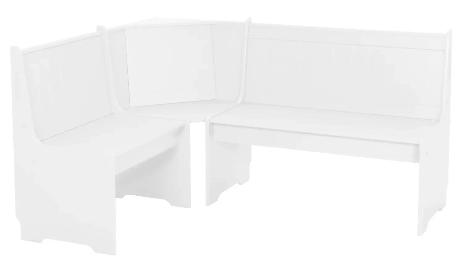 Haversham Corner Dining Set & Bench - White